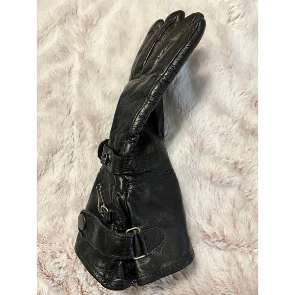Leather Biker gloves XS adjustable around wrist to protect from wind - Picture 3 of 6